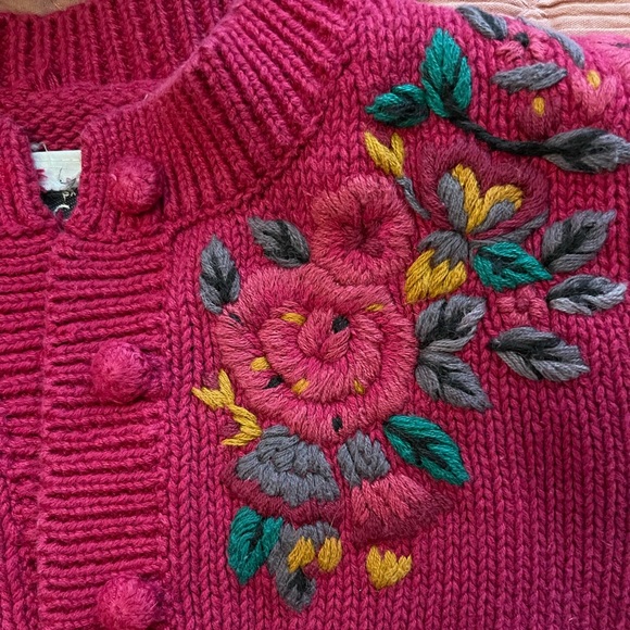 Vintage 80’s Collections by Michelle Stuart Pink button up sweater, size small - Picture 3 of 8